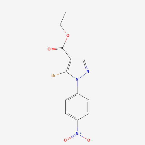ethyl 5-bromo-1-(4-nitrophenyl)pyrazole-4-carboxylate (CAS: 1245258-74-5) - Chemical Structure and Molecular Formula 