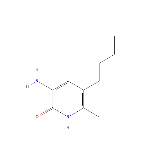 3-amino-5-butyl-6-methyl-1H-pyridin-2-one (CAS: 139394-22-2) - Chemical Structure and Molecular Formula 