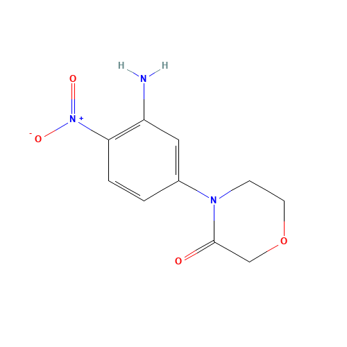 4-(3-amino-4-nitrophenyl)morpholin-3-one (CAS: 1261222-07-4) - Chemical Structure and Molecular Formula 