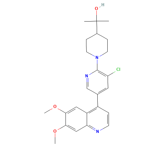 2-[1-[3-chloro-5-(6,7-dimethoxyquinolin-4-yl)pyridin-2-yl]piperidin-4-yl]propan-2-ol (CAS: 1119717-75-7) - Related Chemical Product