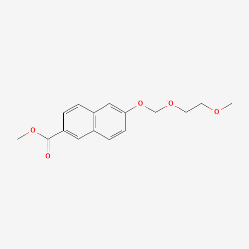 methyl 6-(2-methoxyethoxymethoxy)naphthalene-2-carboxylate (CAS: 551904-54-2) - Chemical Structure and Molecular Formula 