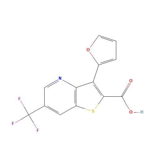 3-(furan-2-yl)-6-(trifluoromethyl)thieno[3,2-b]pyridine-2-carboxylic acid (CAS: 477854-03-8) - Related Chemical Product
