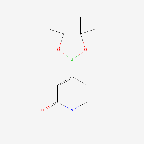 1-methyl-4-(4,4,5,5-tetramethyl-1,3,2-dioxaborolan-2-yl)-2,3-dihydropyridin-6-one (CAS: 1227068-65-6) - Chemical Structure and Molecular Formula 