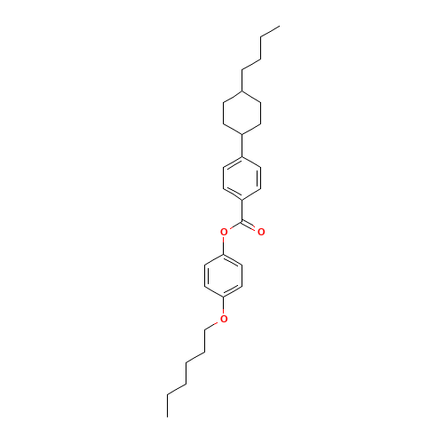 (4-hexoxyphenyl) 4-(4-butylcyclohexyl)benzoate (CAS: 89331-95-3) - Chemical Structure and Molecular Formula 