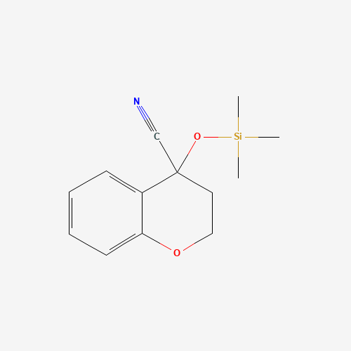 4-trimethylsilyloxy-2,3-dihydrochromene-4-carbonitrile (CAS: 74187-63-6) - Chemical Structure and Molecular Formula 