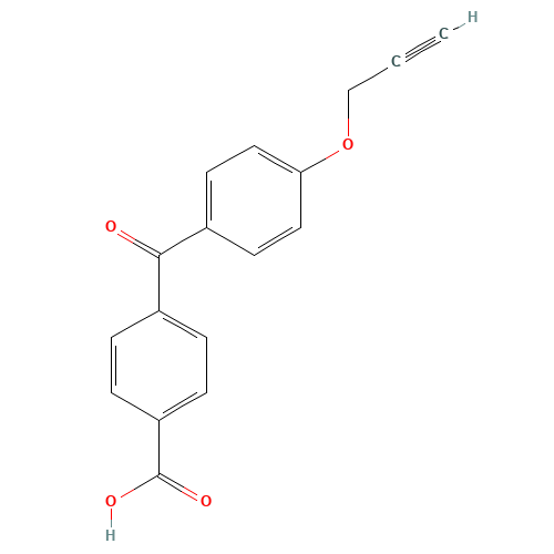 4-(4-prop-2-ynoxybenzoyl)benzoic acid (CAS: 1236196-77-2) - Chemical Structure and Molecular Formula 
