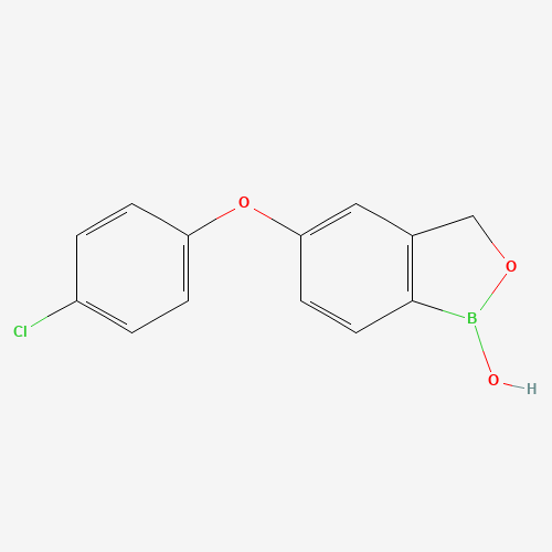 5-(4-chlorophenoxy)-1-hydroxy-3H-2,1-benzoxaborole (CAS: 947163-76-0) - Chemical Structure and Molecular Formula 