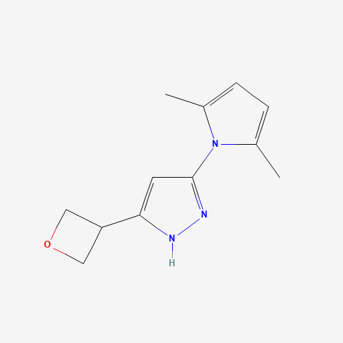 3-(2,5-dimethylpyrrol-1-yl)-5-(oxetan-3-yl)-1H-pyrazole (CAS: 1425932-05-3) - Chemical Structure and Molecular Formula 
