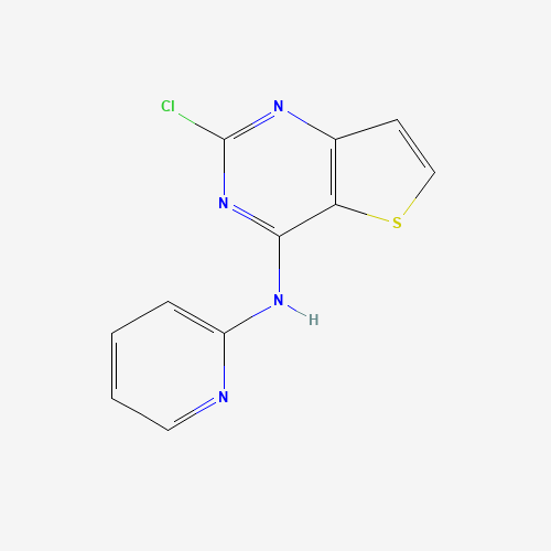 2-chloro-N-pyridin-2-ylthieno[3,2-d]pyrimidin-4-amine (CAS: 1235451-17-8) - Chemical Structure and Molecular Formula 