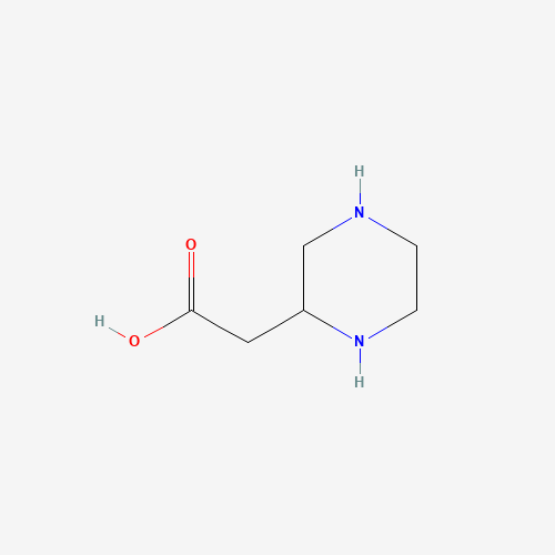 2-piperazin-2-ylacetic acid (CAS: 14566-74-6) - Chemical Structure and Molecular Formula 