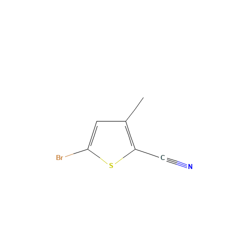 5-bromo-3-methylthiophene-2-carbonitrile (CAS: 38239-48-4) - Chemical Structure and Molecular Formula 