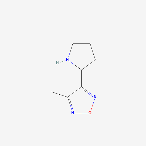 3-methyl-4-pyrrolidin-2-yl-1,2,5-oxadiazole (CAS: 936940-68-0) - Chemical Structure and Molecular Formula 