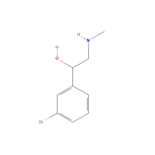 1-(3-bromophenyl)-2-(methylamino)ethanol (CAS: 58777-85-8) - Chemical Structure and Molecular Formula 