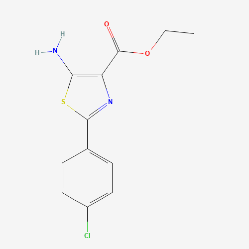 ethyl 5-amino-2-(4-chlorophenyl)-1,3-thiazole-4-carboxylate (CAS: 887248-53-5) - Chemical Structure and Molecular Formula 