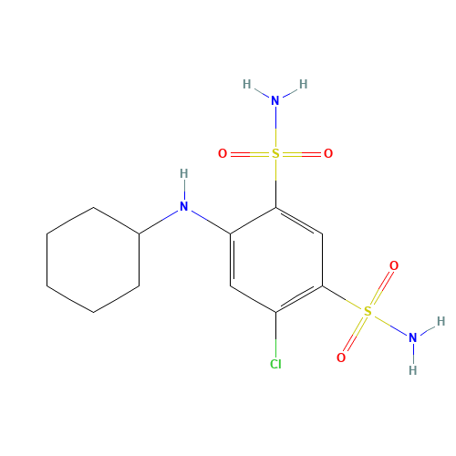 4-chloro-6-(cyclohexylamino)benzene-1,3-disulfonamide (CAS: 14558-87-3) - Related Chemical Product