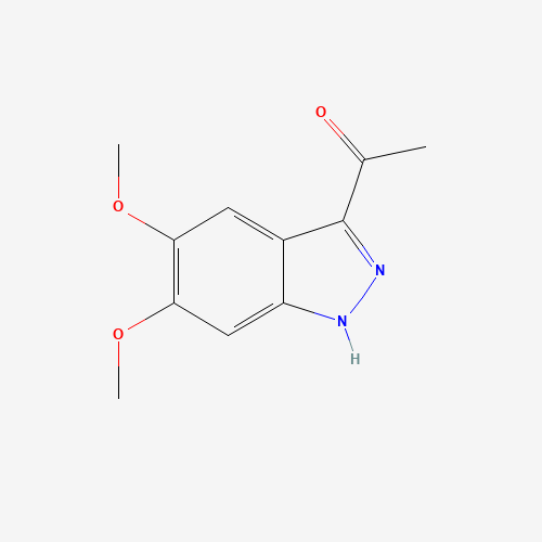 1-(5,6-dimethoxy-1H-indazol-3-yl)ethanone (CAS: 1386457-52-8) - Chemical Structure and Molecular Formula 