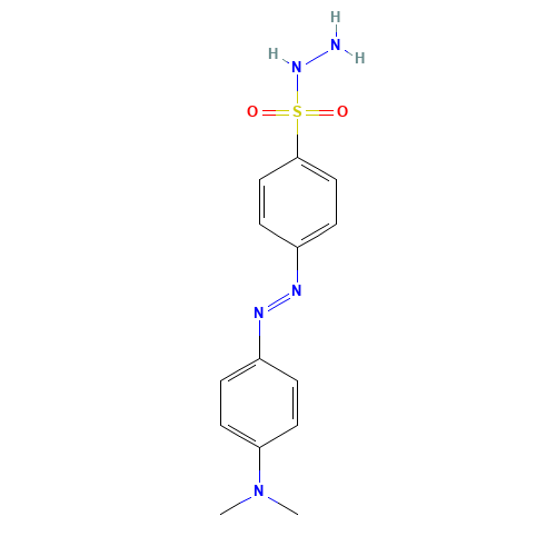 4-[[4-(dimethylamino)phenyl]diazenyl]benzenesulfonohydrazide (CAS: 72565-41-4) - Chemical Structure and Molecular Formula 
