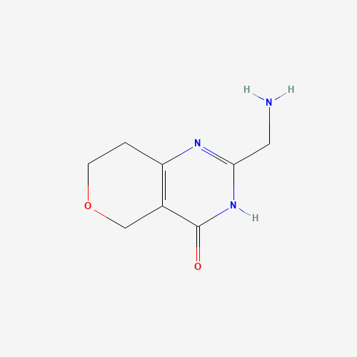 2-(aminomethyl)-1,5,7,8-tetrahydropyrano[4,3-d]pyrimidin-4-one (CAS: 1418131-86-8) - Chemical Structure and Molecular Formula 