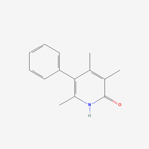 3,4,6-trimethyl-5-phenyl-1H-pyridin-2-one (CAS: 98042-74-1) - Chemical Structure and Molecular Formula 