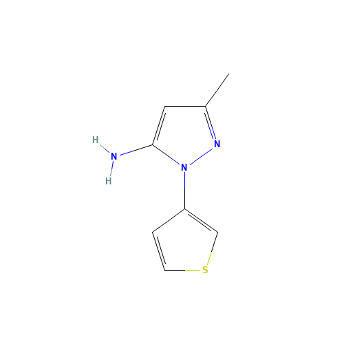 5-methyl-2-thiophen-3-ylpyrazol-3-amine (CAS: 1417332-68-3) - Related Chemical Product