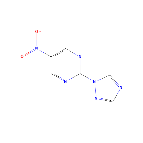 5-nitro-2-(1,2,4-triazol-1-yl)pyrimidine (CAS: 1266335-82-3) - Chemical Structure and Molecular Formula 
