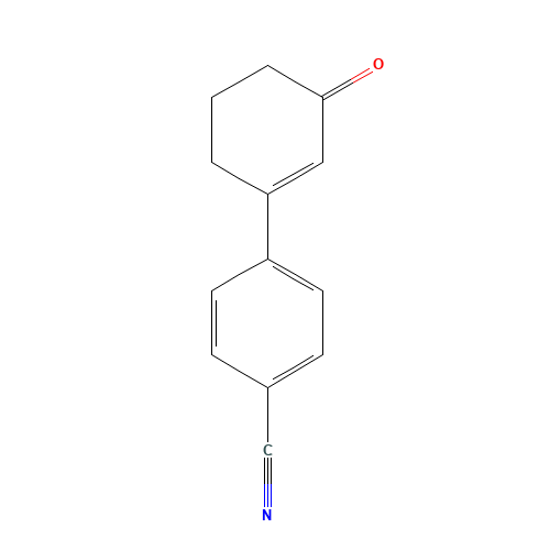 4-(3-oxocyclohexen-1-yl)benzonitrile (CAS: 123732-13-8) - Chemical Structure and Molecular Formula 