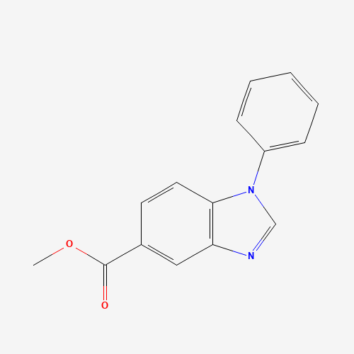 methyl 1-phenylbenzimidazole-5-carboxylate (CAS: 220495-70-5) - Chemical Structure and Molecular Formula 
