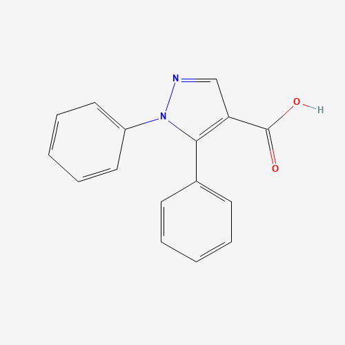 1,5-diphenylpyrazole-4-carboxylic acid (CAS: 98700-53-9) - Chemical Structure and Molecular Formula 