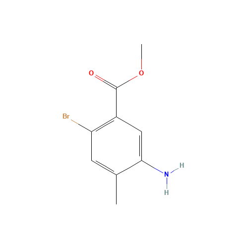methyl 5-amino-2-bromo-4-methylbenzoate (CAS: 474330-54-6) - Chemical Structure and Molecular Formula 