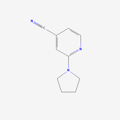 2-pyrrolidin-1-ylpyridine-4-carbonitrile (CAS: 127680-87-9) - Chemical Structure and Molecular Formula 