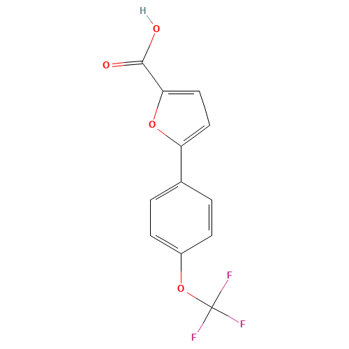 5-[4-(trifluoromethoxy)phenyl]furan-2-carboxylic acid (CAS: 638160-01-7) - Chemical Structure and Molecular Formula 