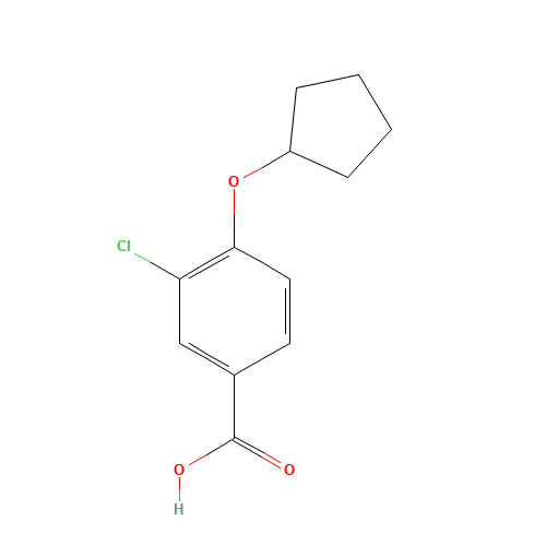 3-chloro-4-cyclopentyloxybenzoic acid (CAS: 161622-22-6) - Related Chemical Product