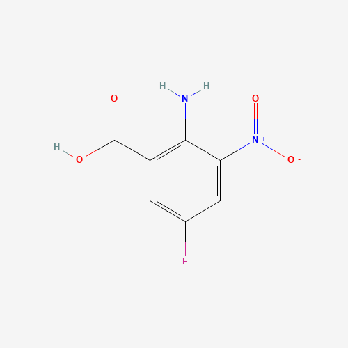 2-amino-5-fluoro-3-nitrobenzoic acid (CAS: 177960-62-2) - Chemical Structure and Molecular Formula 