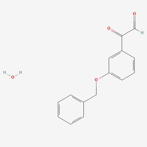 2-oxo-2-(3-phenylmethoxyphenyl)acetaldehyde;hydrate (CAS: 69736-33-0) - Chemical Structure and Molecular Formula 