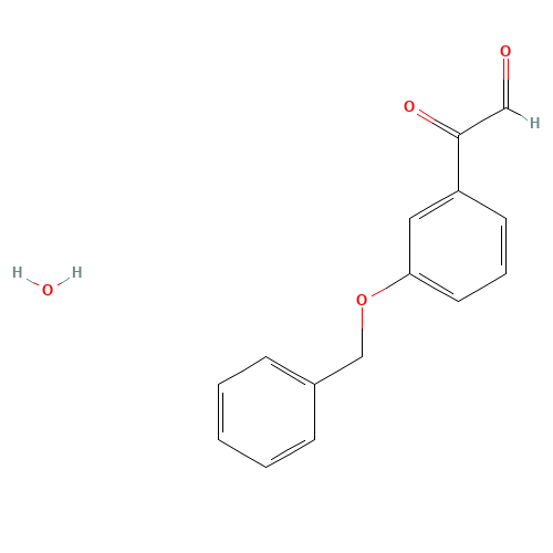 2-oxo-2-(3-phenylmethoxyphenyl)acetaldehyde;hydrate (CAS: 69736-33-0) - Chemical Structure and Molecular Formula 