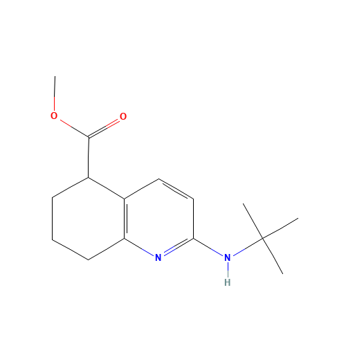 methyl 2-(tert-butylamino)-5,6,7,8-tetrahydroquinoline-5-carboxylate (CAS: 1374575-29-7) - Chemical Structure and Molecular Formula 