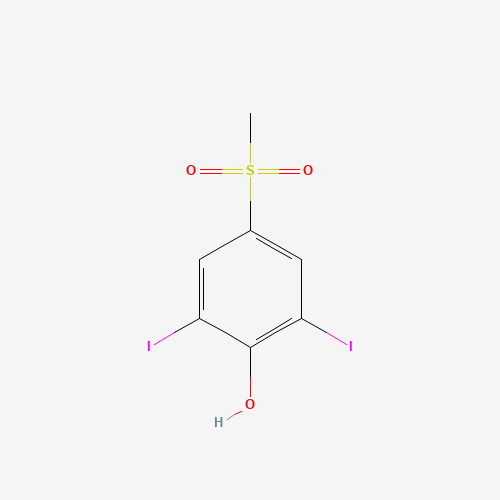 2,6-diiodo-4-methylsulfonylphenol (CAS: 20951-03-5) - Chemical Structure and Molecular Formula 