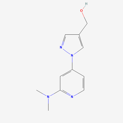 [1-[2-(dimethylamino)pyridin-4-yl]pyrazol-4-yl]methanol (CAS: 1429309-30-7) - Chemical Structure and Molecular Formula 