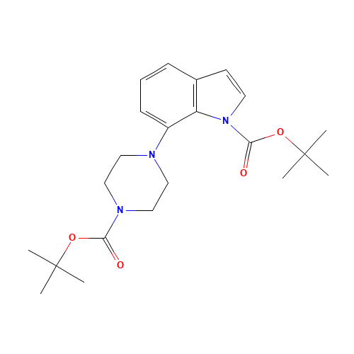tert-butyl 7-[4-[(2-methylpropan-2-yl)oxycarbonyl]piperazin-1-yl]indole-1-carboxylate (CAS: 497964-00-8) - Related Chemical Product