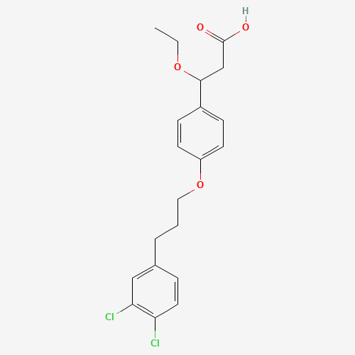 3-[4-[3-(3,4-dichlorophenyl)propoxy]phenyl]-3-ethoxypropanoic acid (CAS: 1202575-27-6) - Related Chemical Product