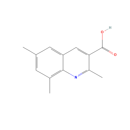 2,6,8-trimethylquinoline-3-carboxylic acid (CAS: 876721-02-7) - Chemical Structure and Molecular Formula 