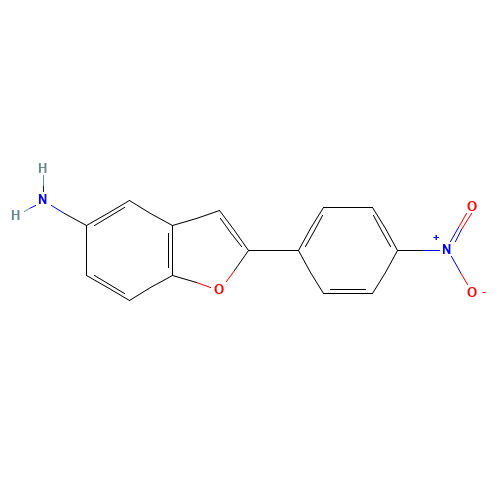 2-(4-nitrophenyl)-1-benzofuran-5-amine (CAS: 1246471-04-4) - Chemical Structure and Molecular Formula 