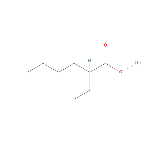 lithium;2-ethylhexanoate (CAS: 15590-62-2) - Chemical Structure and Molecular Formula 
