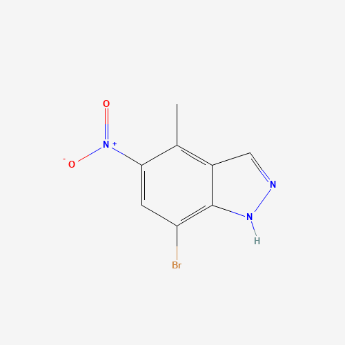 7-bromo-4-methyl-5-nitro-1H-indazole (CAS: 952183-46-9) - Chemical Structure and Molecular Formula 