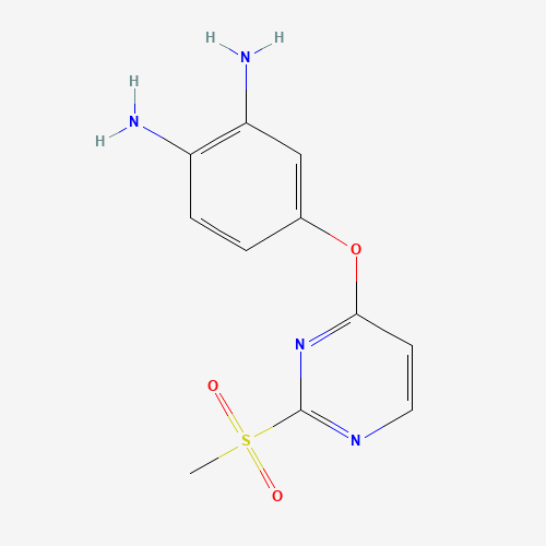 4-(2-methylsulfonylpyrimidin-4-yl)oxybenzene-1,2-diamine (CAS: 952490-49-2) - Chemical Structure and Molecular Formula 