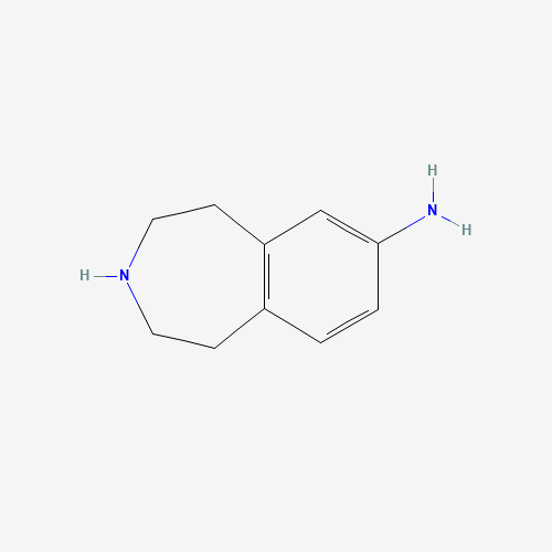 2,3,4,5-tetrahydro-1H-3-benzazepin-7-amine (CAS: 107393-73-7) - Chemical Structure and Molecular Formula 