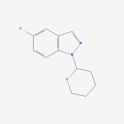 5-bromo-1-(oxan-2-yl)indazole (CAS: 478828-53-4) - Chemical Structure and Molecular Formula 