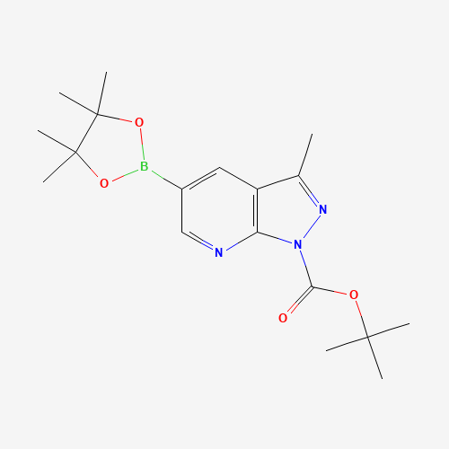tert-butyl 3-methyl-5-(4,4,5,5-tetramethyl-1,3,2-dioxaborolan-2-yl)pyrazolo[3,4-b]pyridine-1-carboxylate (CAS: 1131121-50-0) - Related Chemical Product