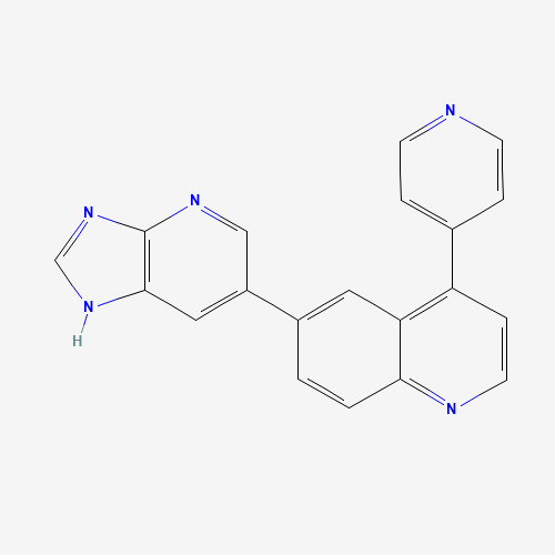 6-(1H-imidazo[4,5-b]pyridin-6-yl)-4-pyridin-4-ylquinoline (CAS: 1086056-96-3) - Chemical Structure and Molecular Formula 