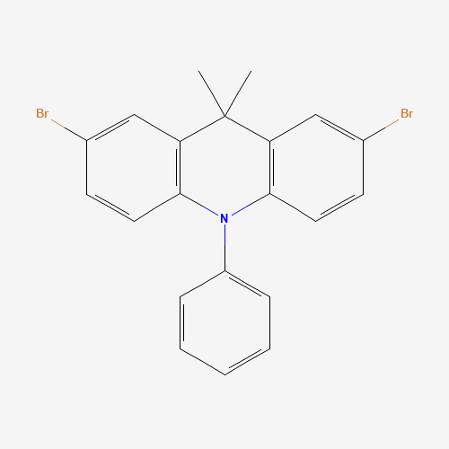 2,7-dibromo-9,9-dimethyl-10-phenylacridine (CAS: 1333316-36-1) - Chemical Structure and Molecular Formula 